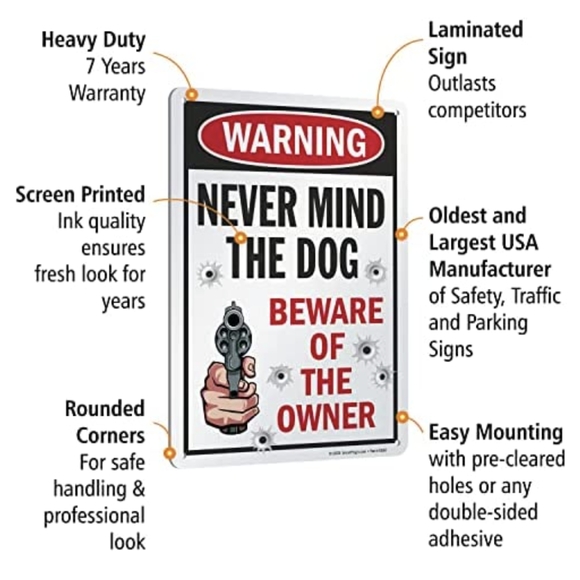 METAL SIGN WARNING BREAK INTO MY HOUSE AND GET ONE OF MY BULLETS - Picture 3 of 3